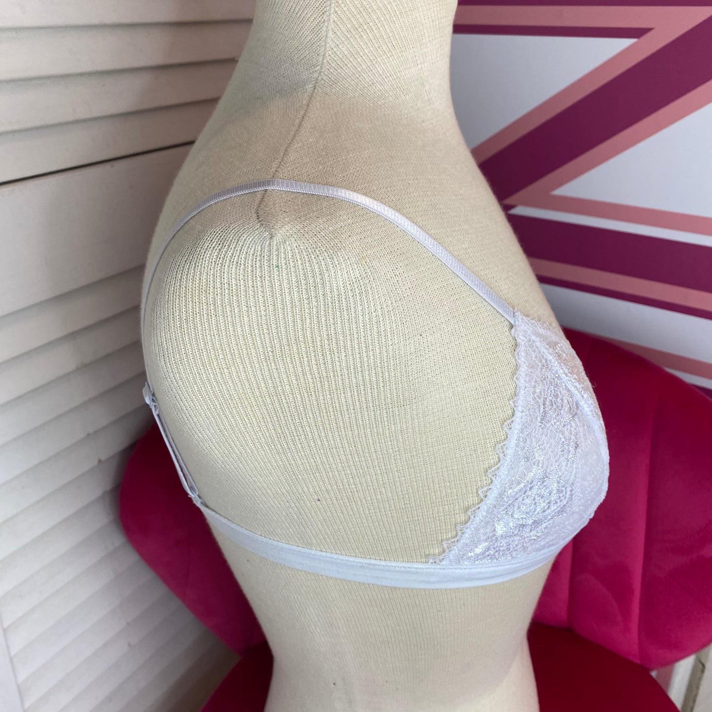 White Lace Bralette Front Enclosure