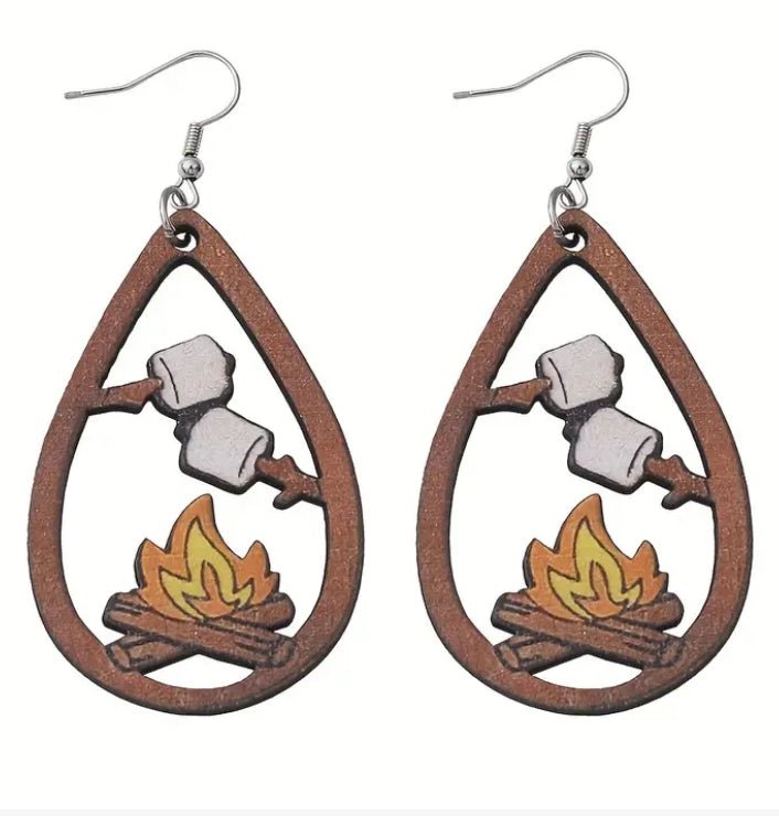 Campfire themed Earrings