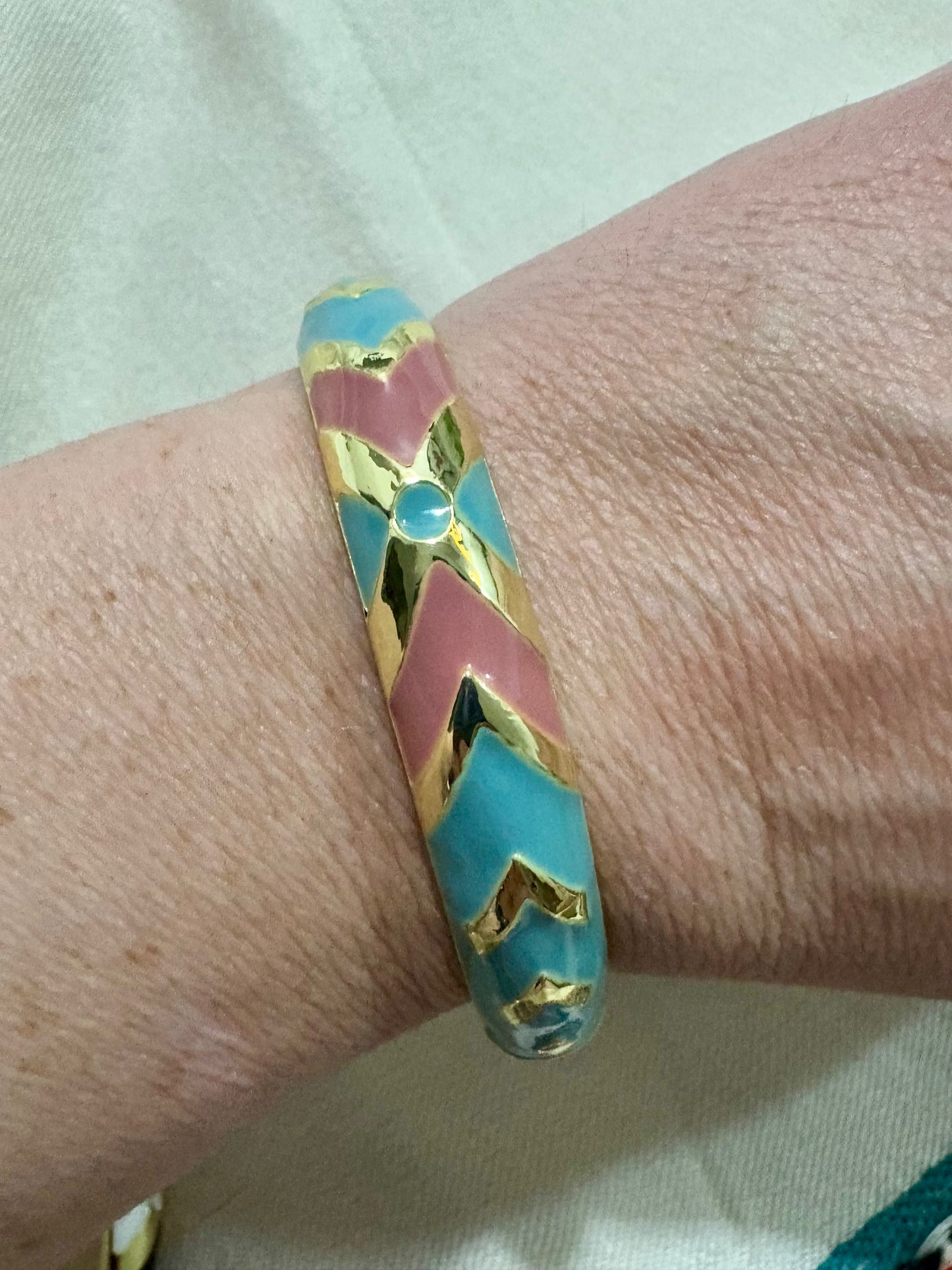 Chevron Bangle Bracelet
