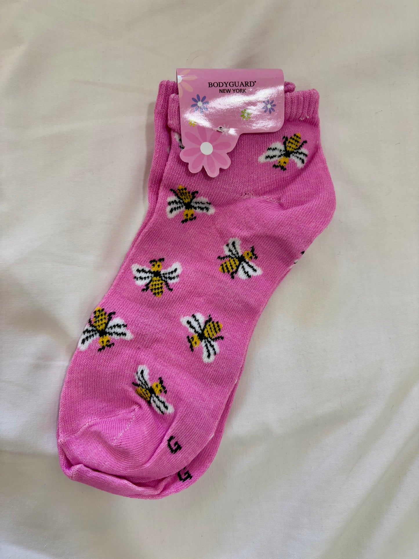 Pink Bee Socks