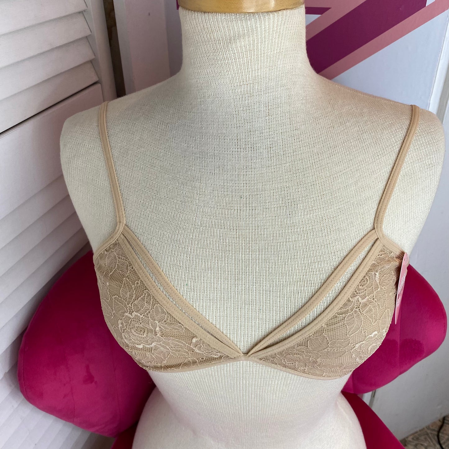 Tan Lace Bralette