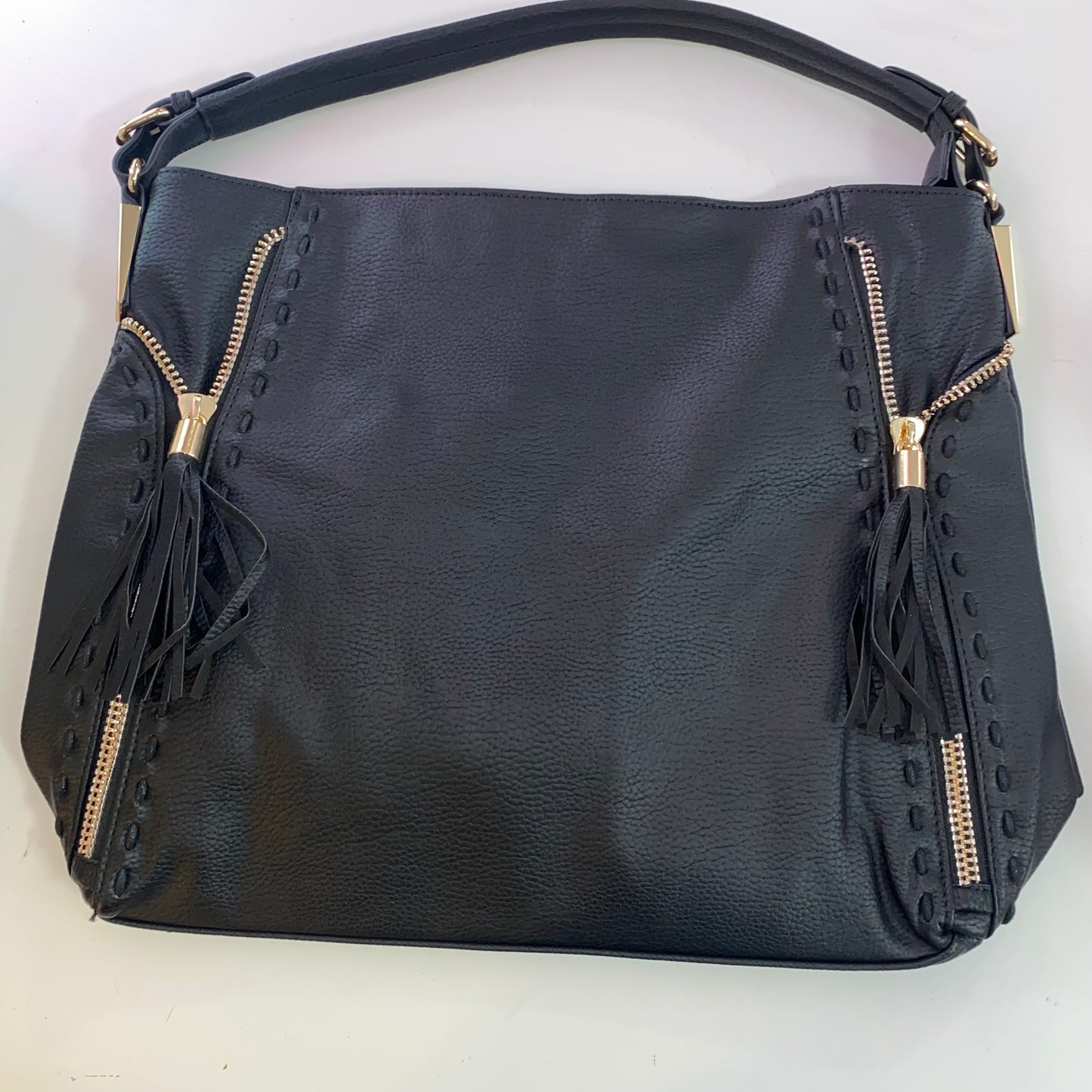 Black Tassel Tote Purse Bag