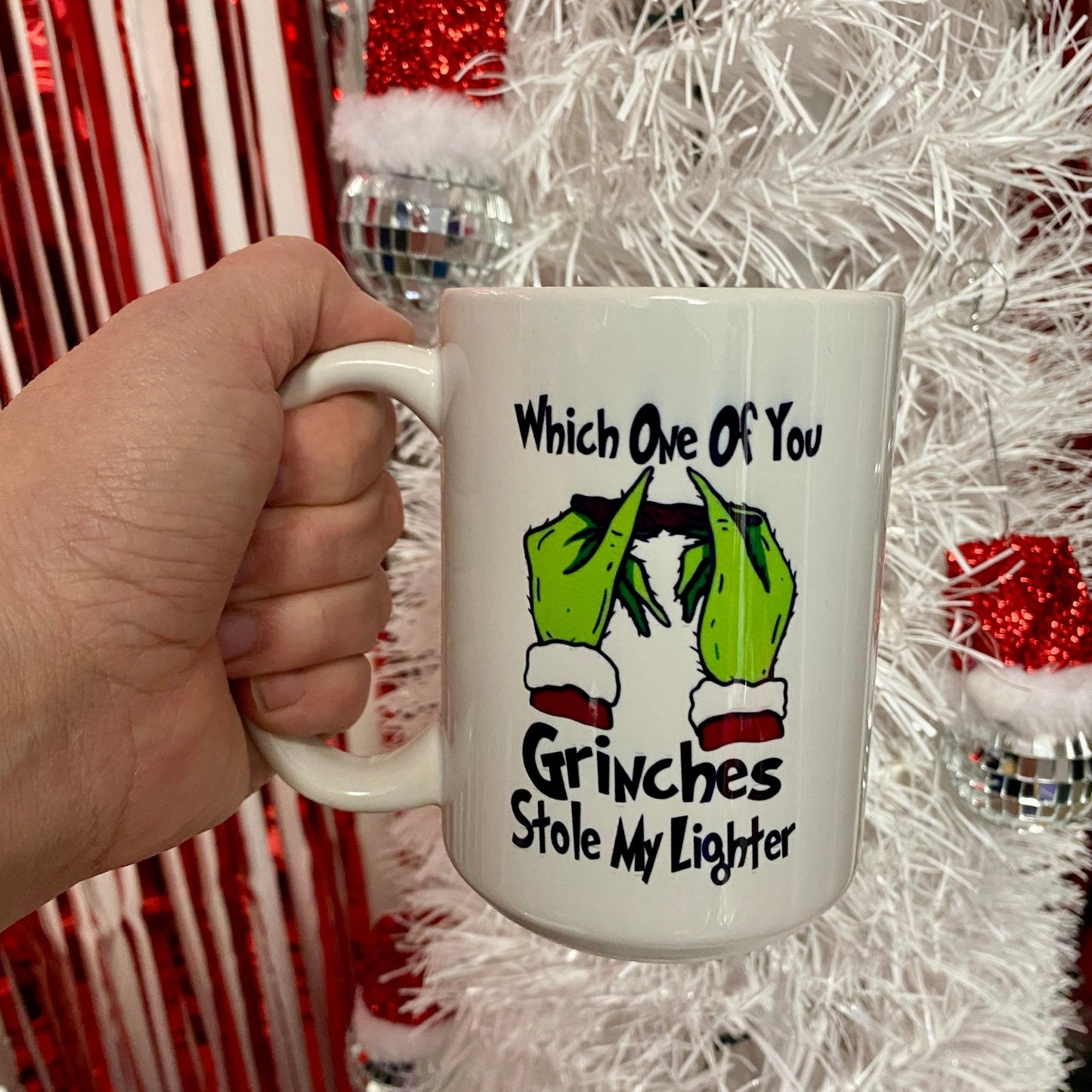 Which one of you grinches stole my lighter Christmas Mug