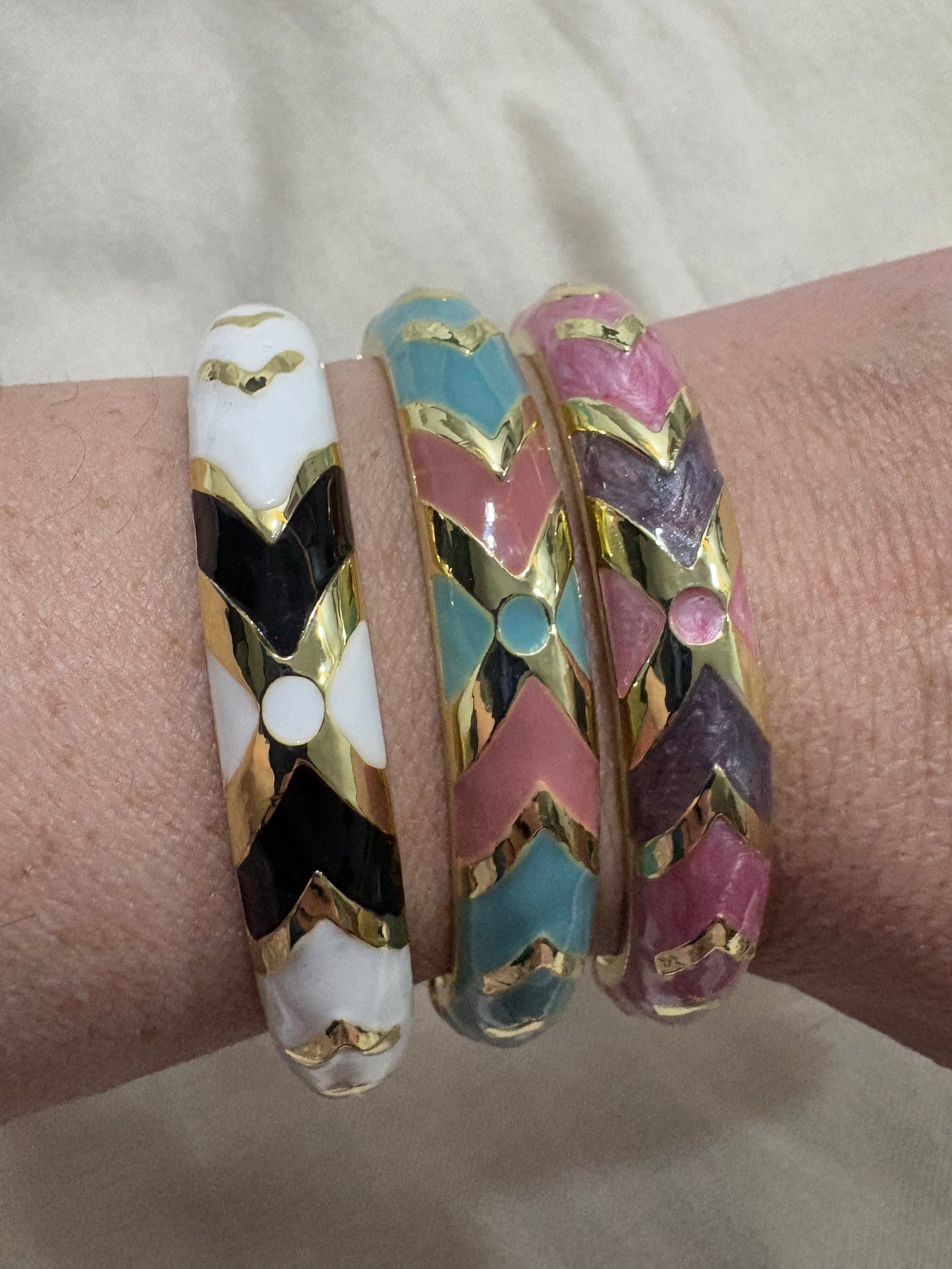 Chevron Bangle Bracelet