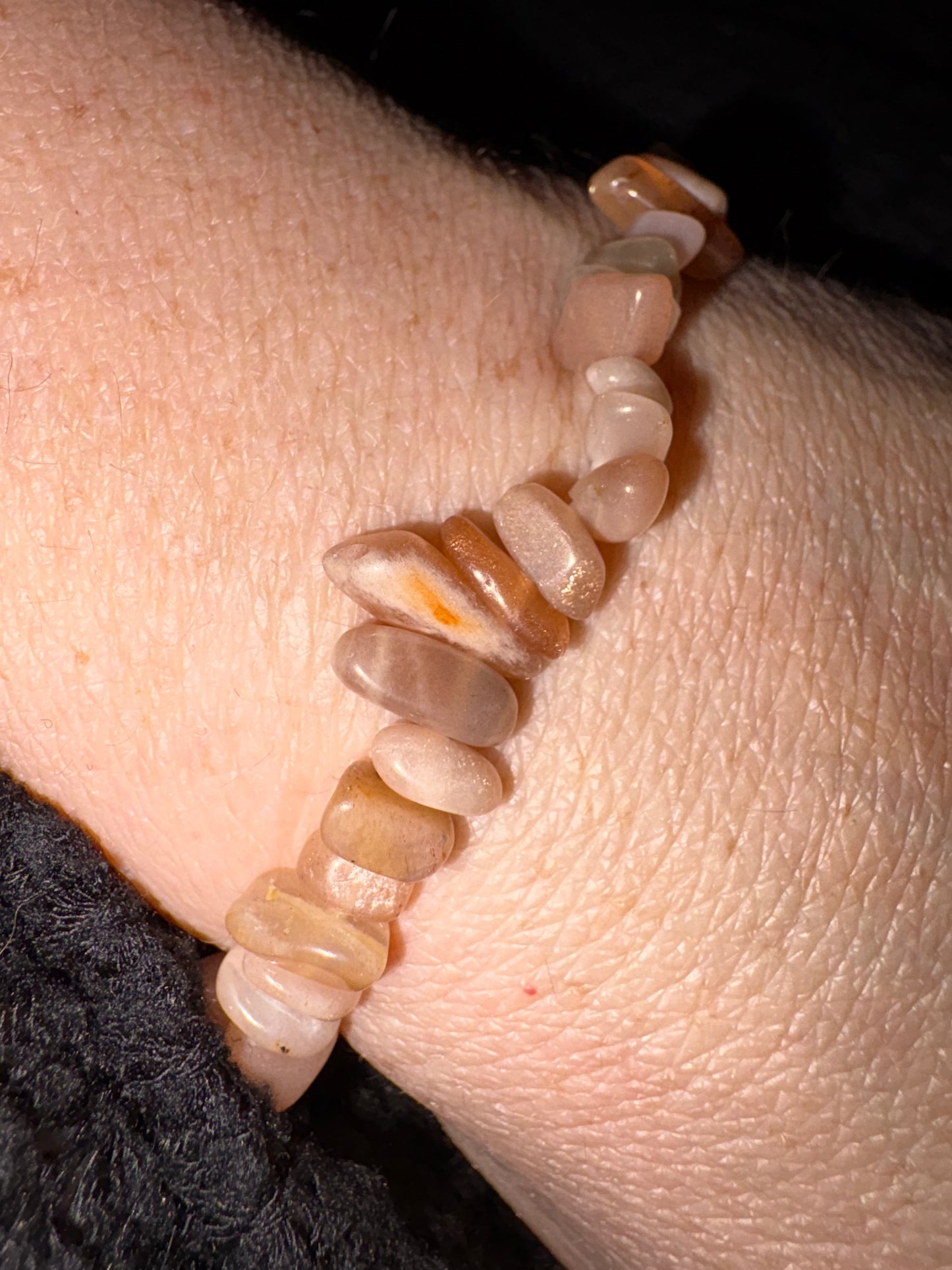 Moonstone Gem Stone Chip Bracelet