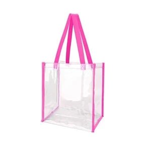 Pink Stadium PVC Clear Tote