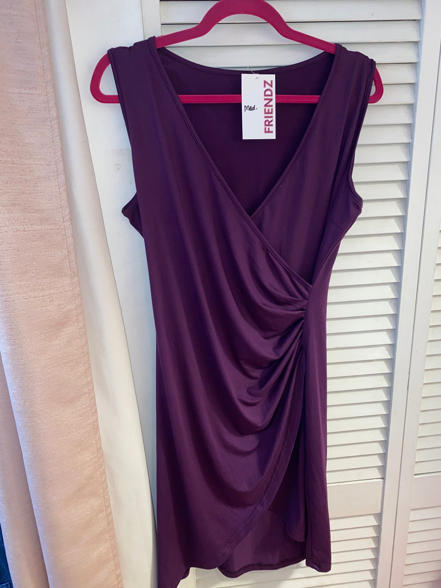 FINAL SALE Grape V-Wrap Dress