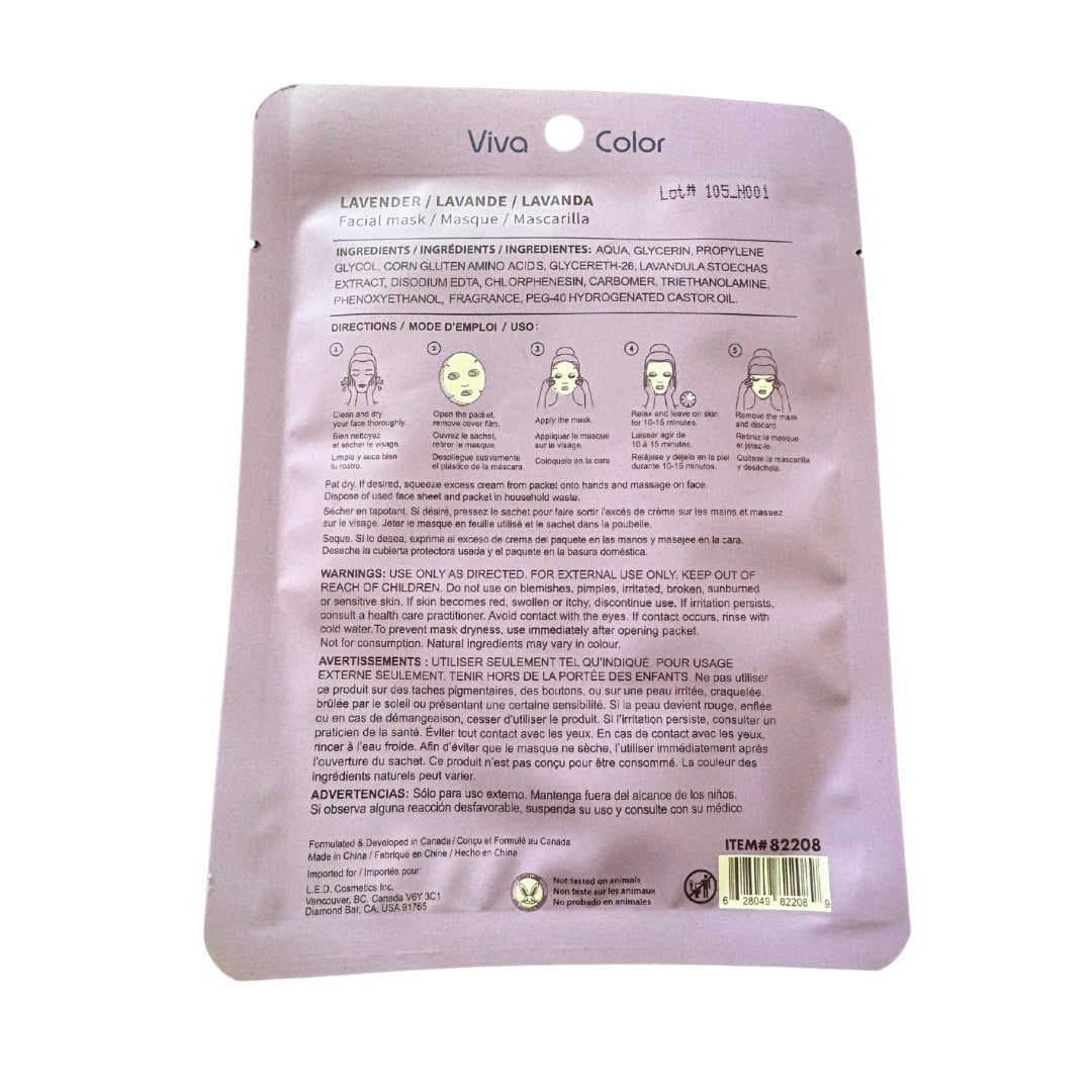 Facial Sheet Mask Lavender - Nourishing & Smoothing