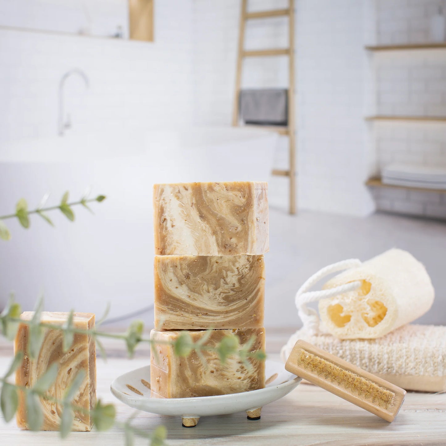 Jabón en barra de avena, leche y miel - 5oz