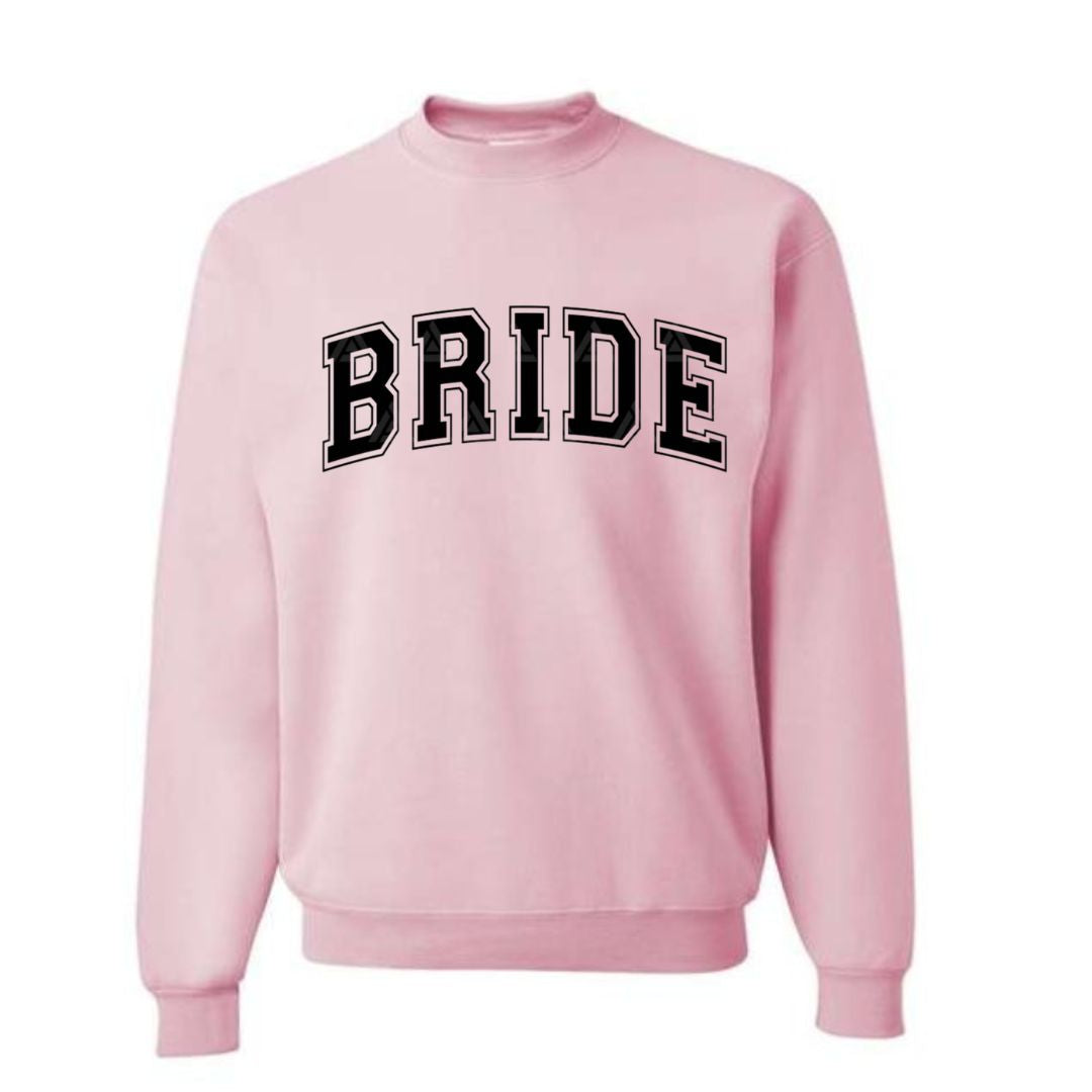 Bride Graphic Letter Crewneck Sweater