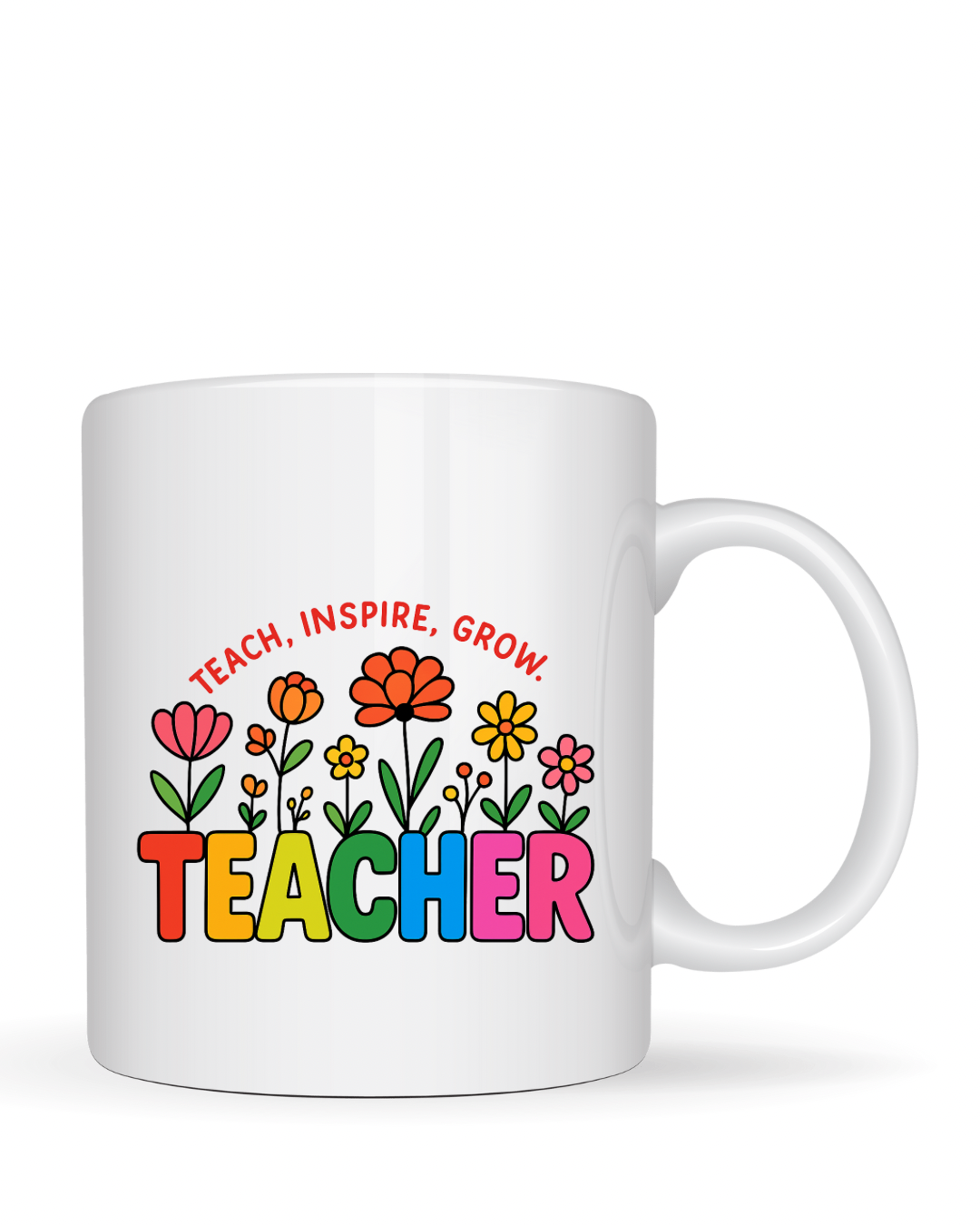 Teacher Flower Mug - Teach Ispire Grow