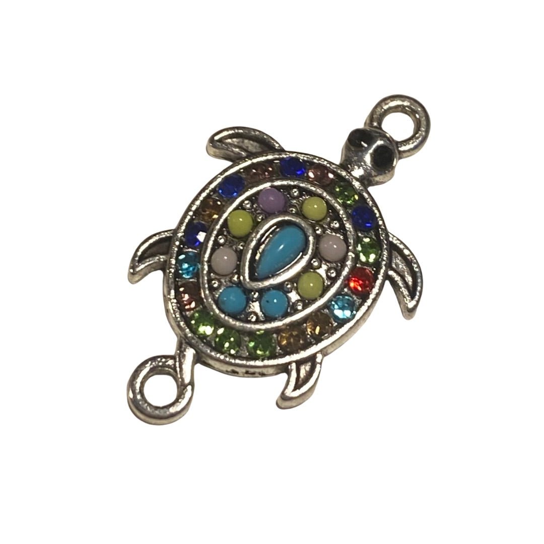 Sea Turtle Charm Bar Rhinestone
