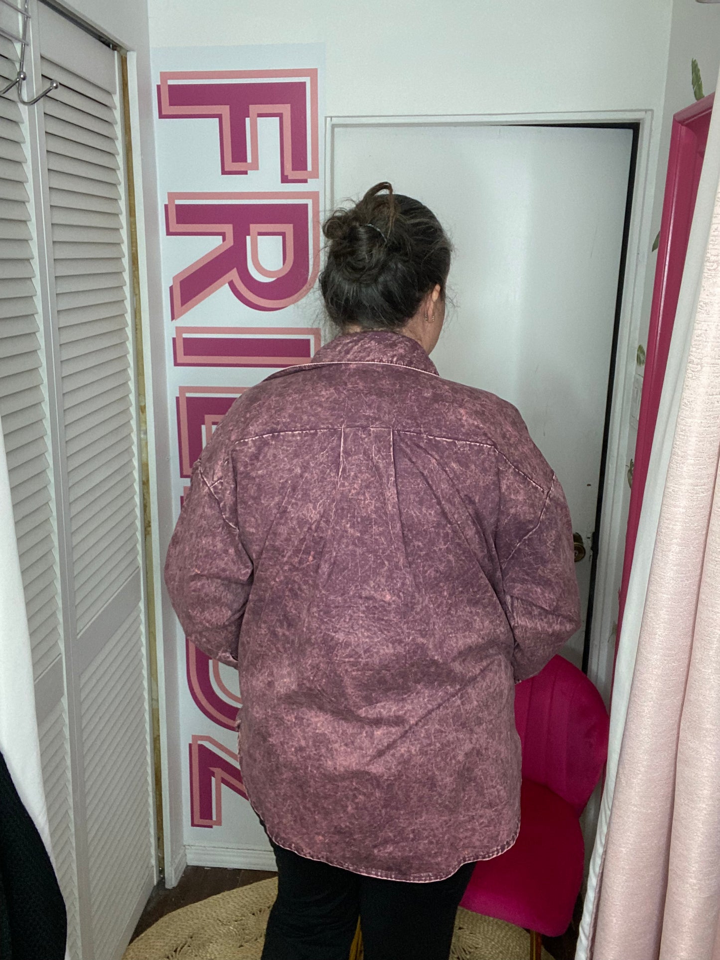 Chaqueta tipo chaqueta de algodón extragrande, ligera y lavada vintage