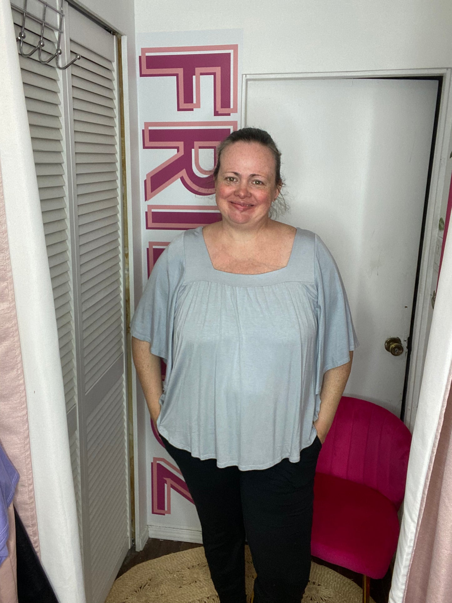 FINAL SALE Solid Poncho Top