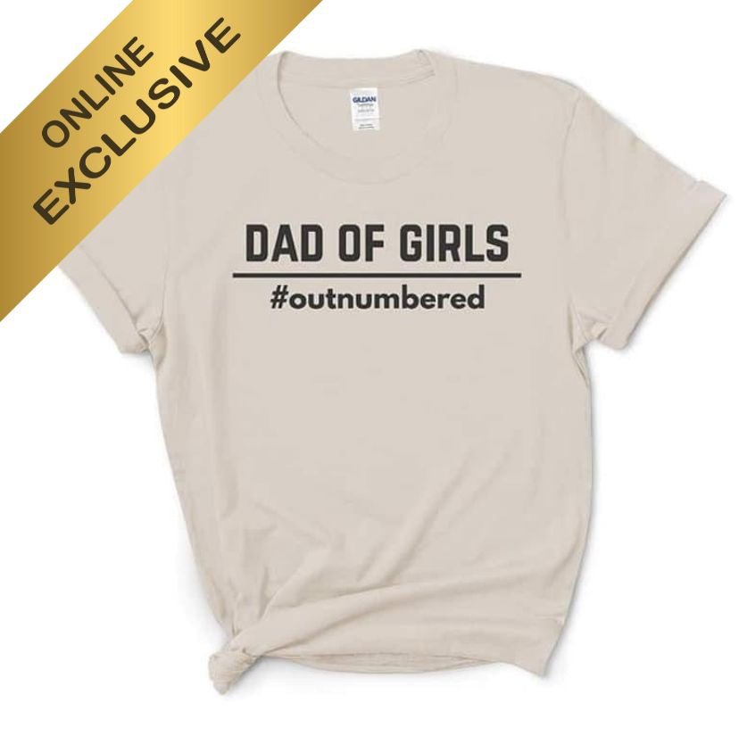 Dad of Girls Fathers Men’s Graphic Tee Shirt