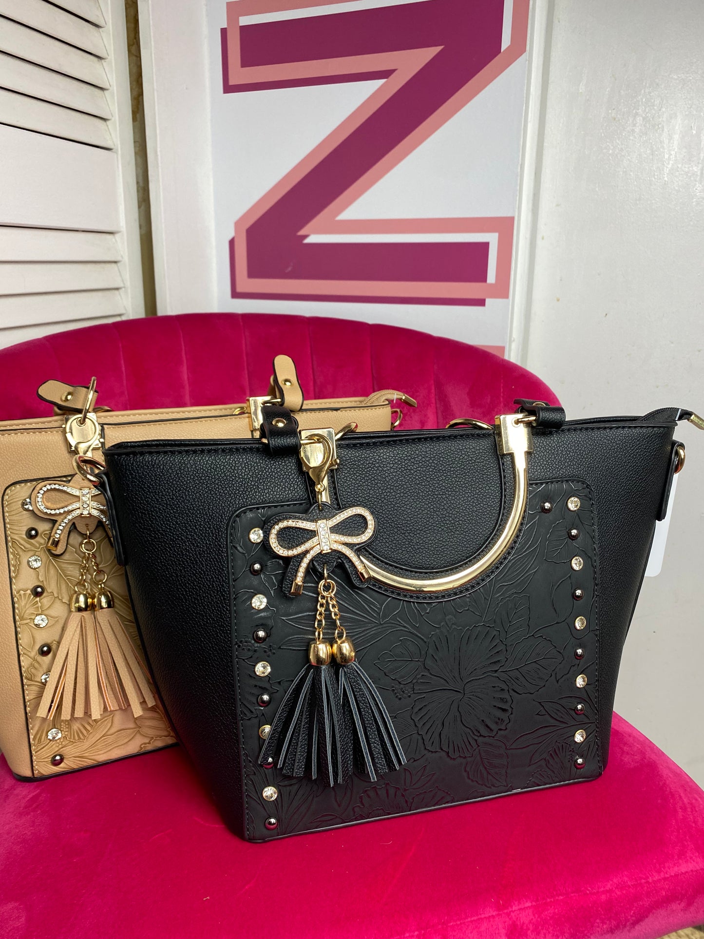 Full Size Satchel Purse Shoulder Bag (2 Colours)