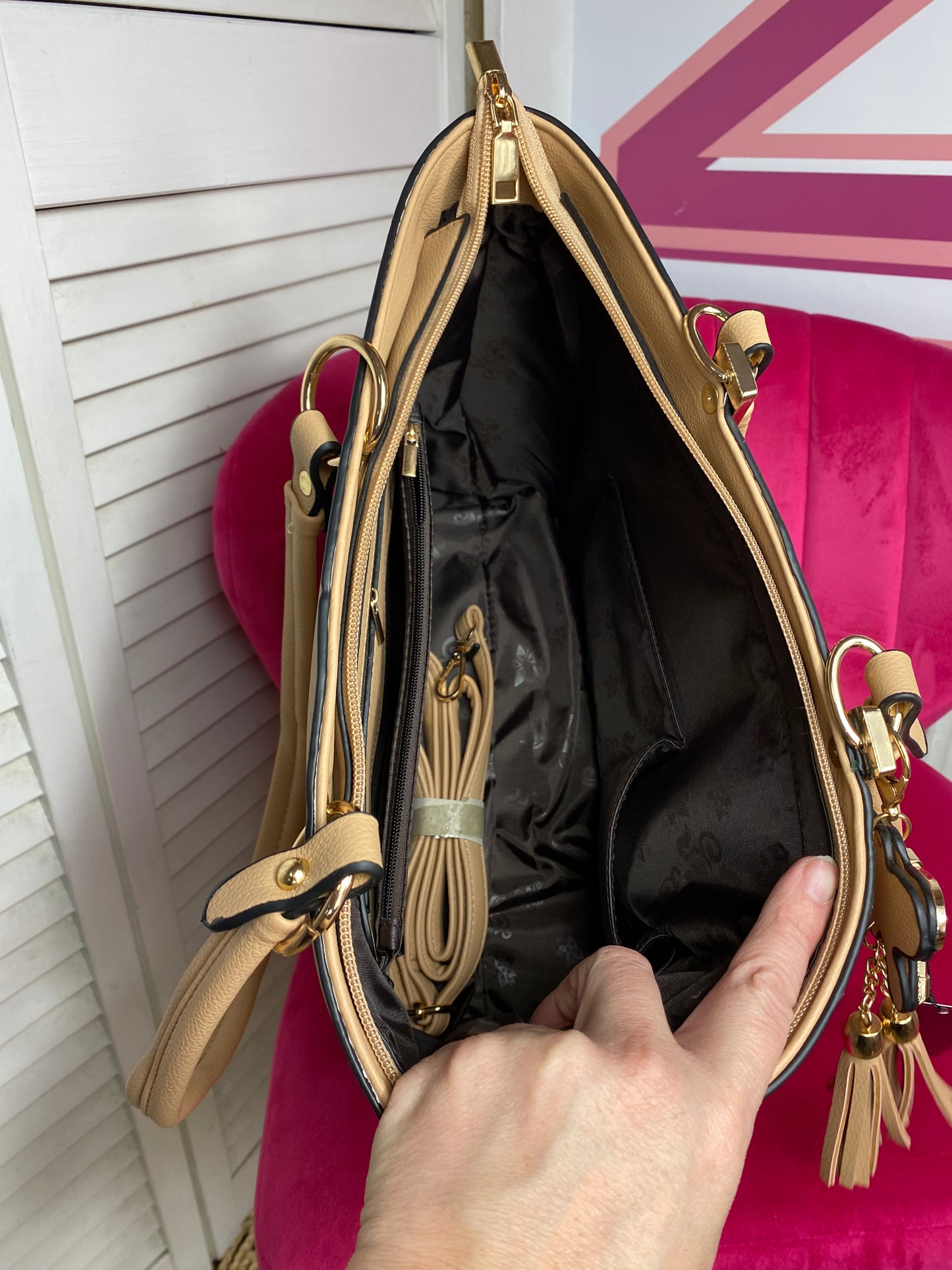 Full Size Satchel Purse Shoulder Bag (2 Colours)