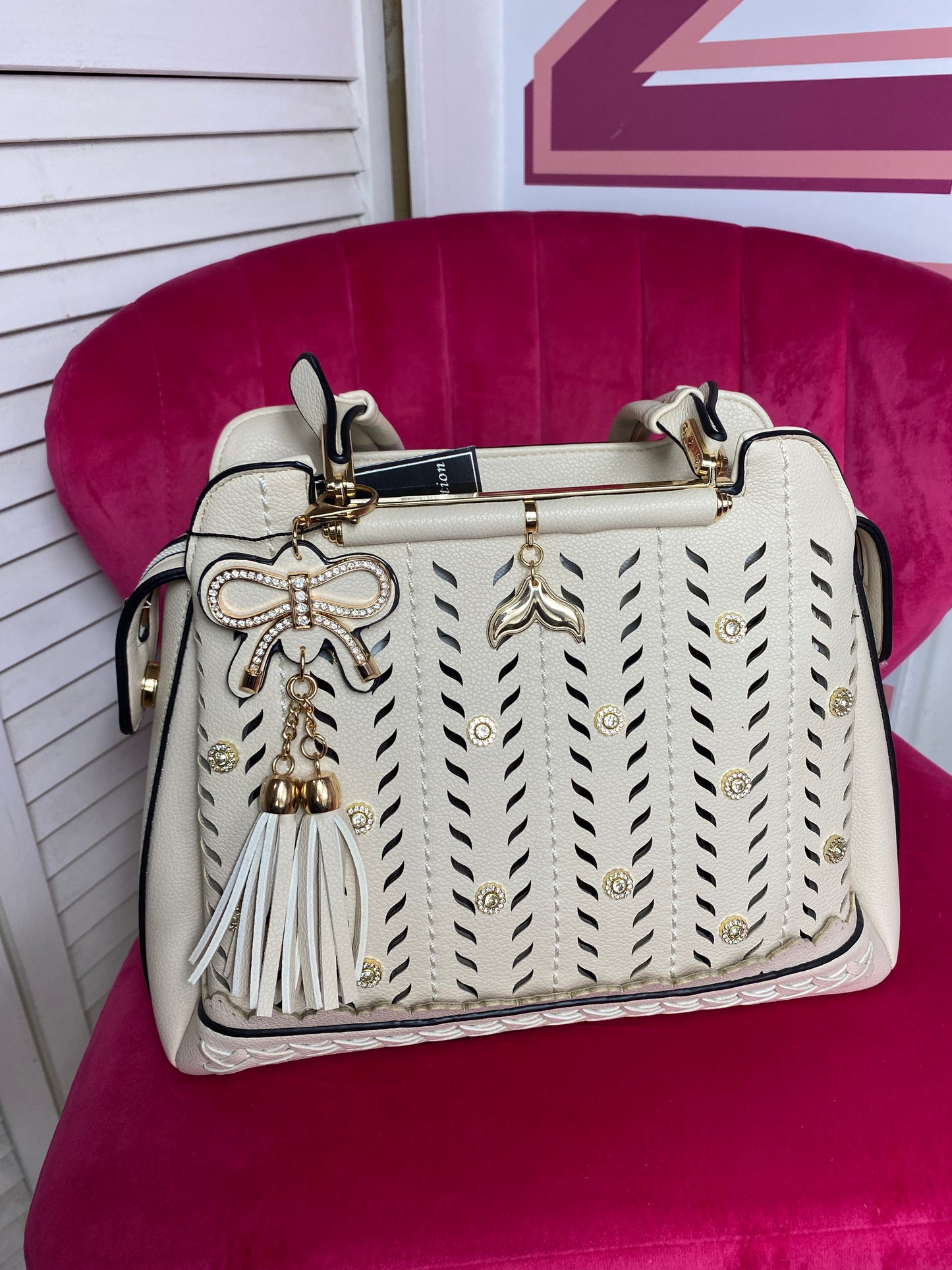 Bolso tipo cartera con diamantes de imitación (2 colores)