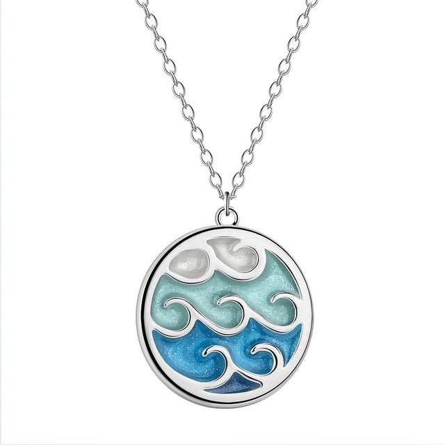 Wave pendant necklace