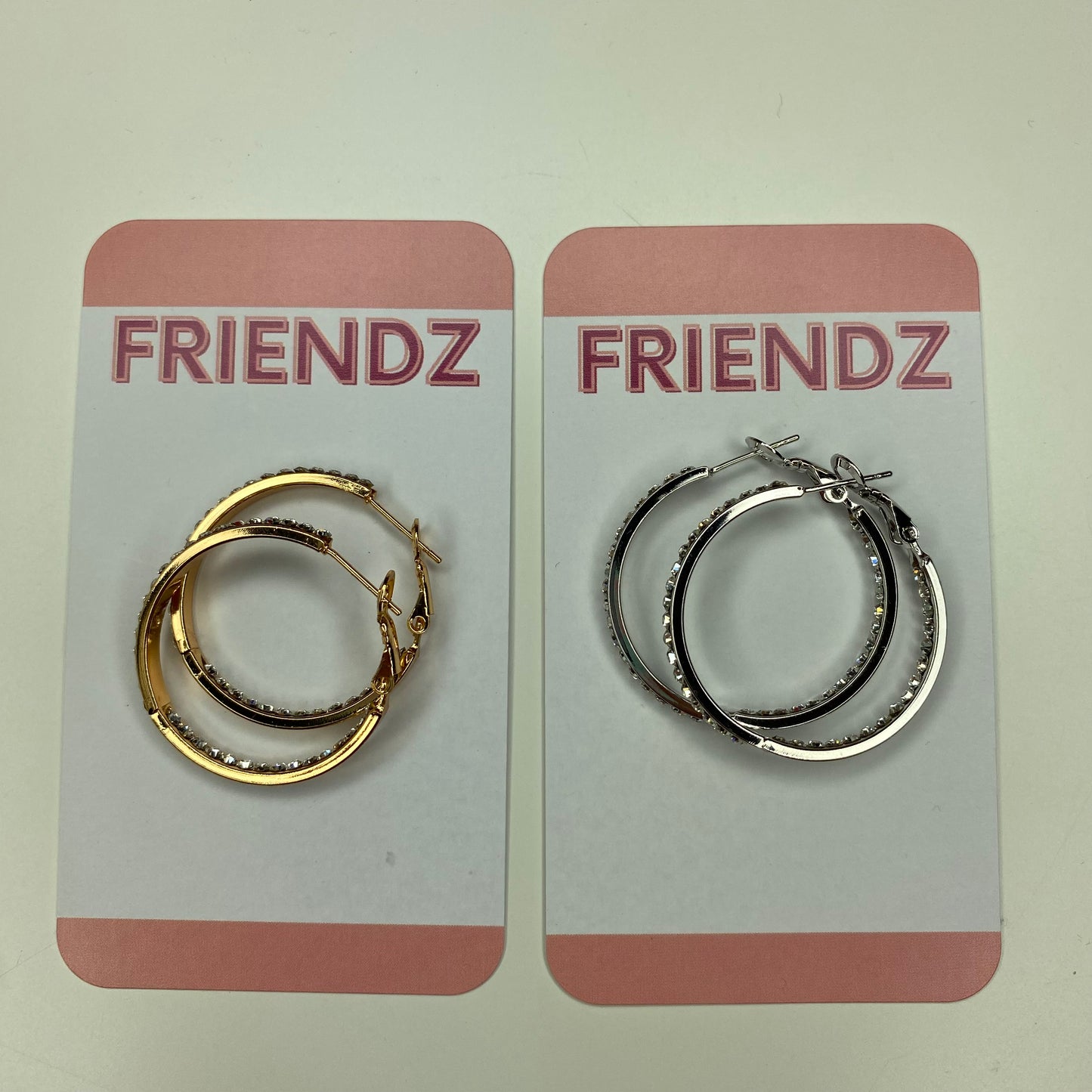 Rhinestone Hoop Earrings