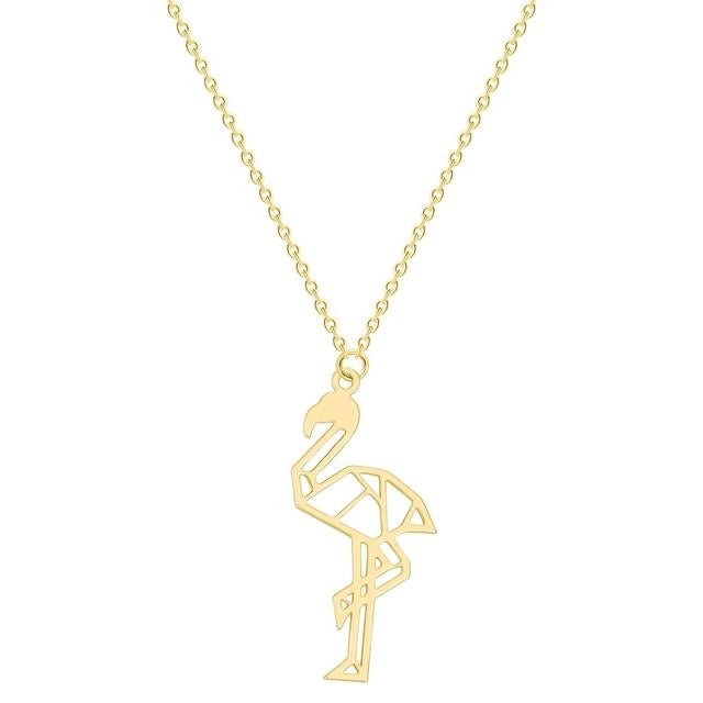 Silver/ Gold Plated Flamingo Necklace