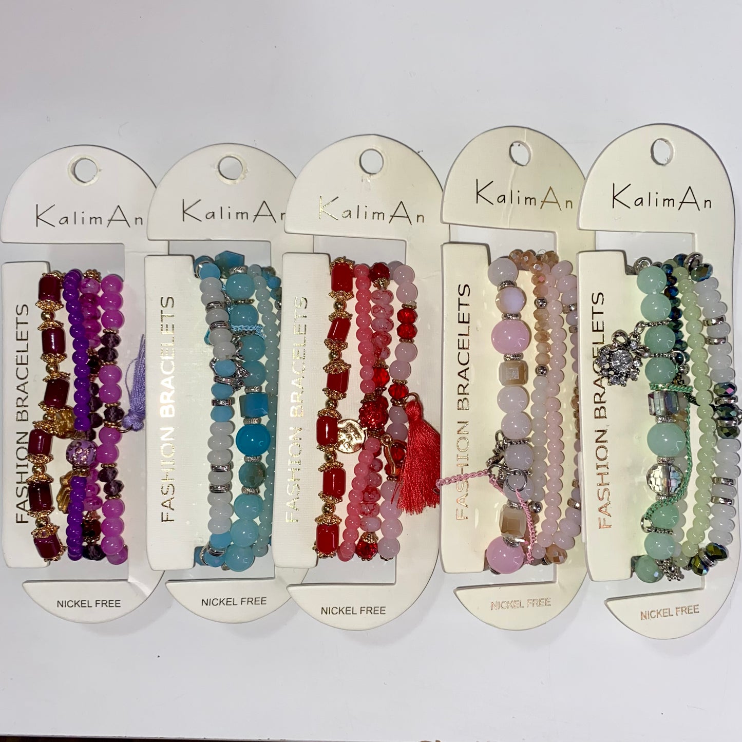 Conjunto de pulsera apiladora de piedras preciosas