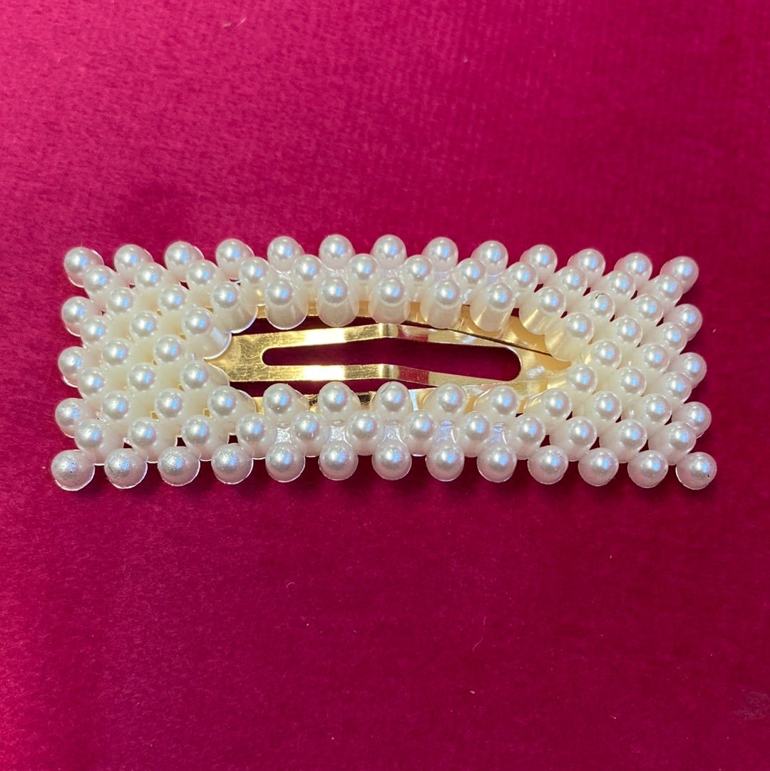 Pinza para el pelo con broche de perla