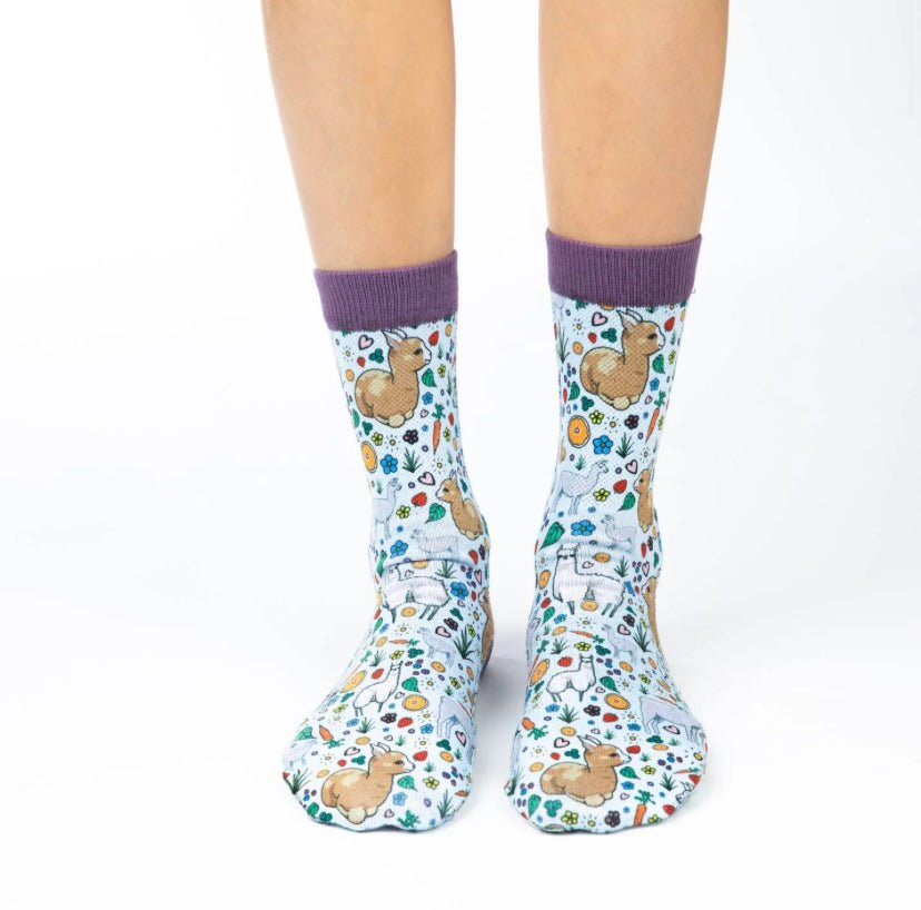 Calcetines Llamas Florales Mujer