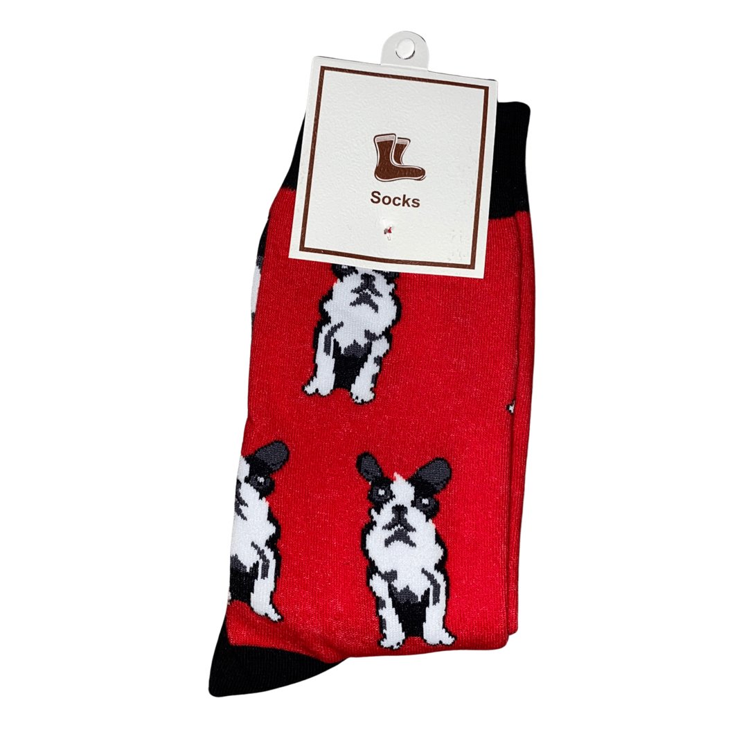 Calcetines rojos Frenchie