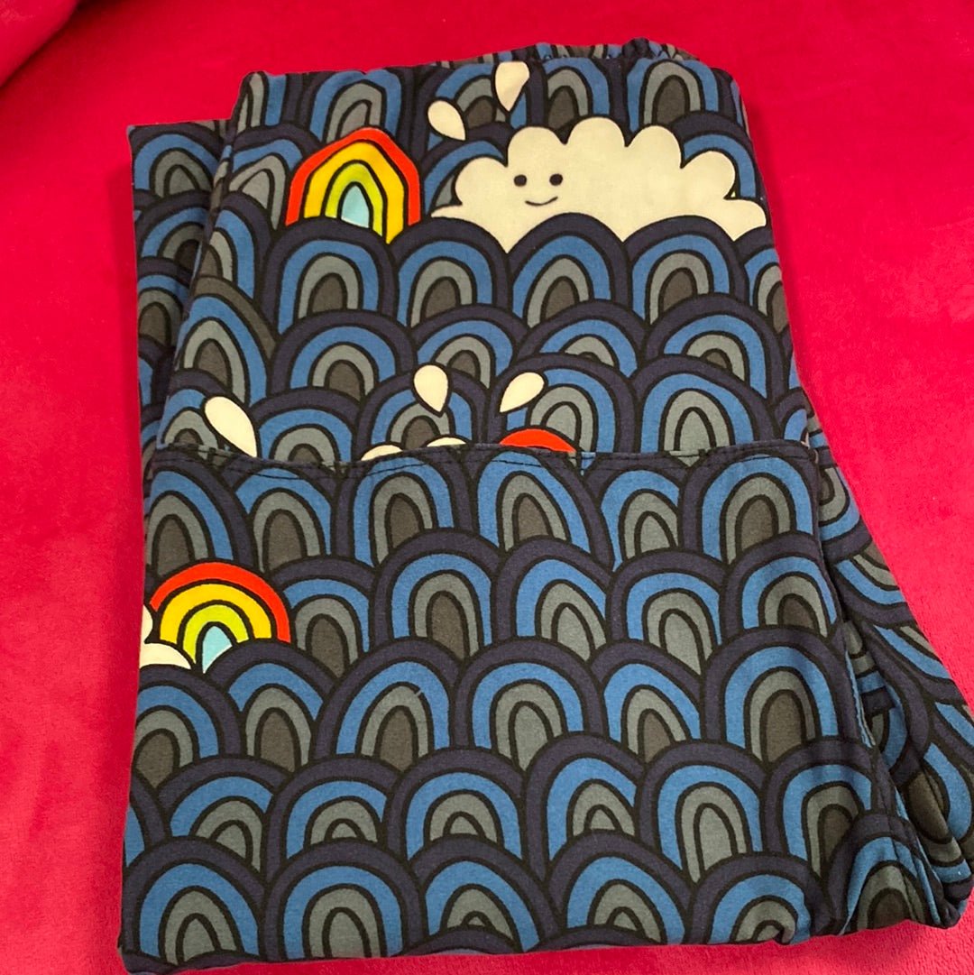 Rain Clouds and Rainbows Adult Leggings