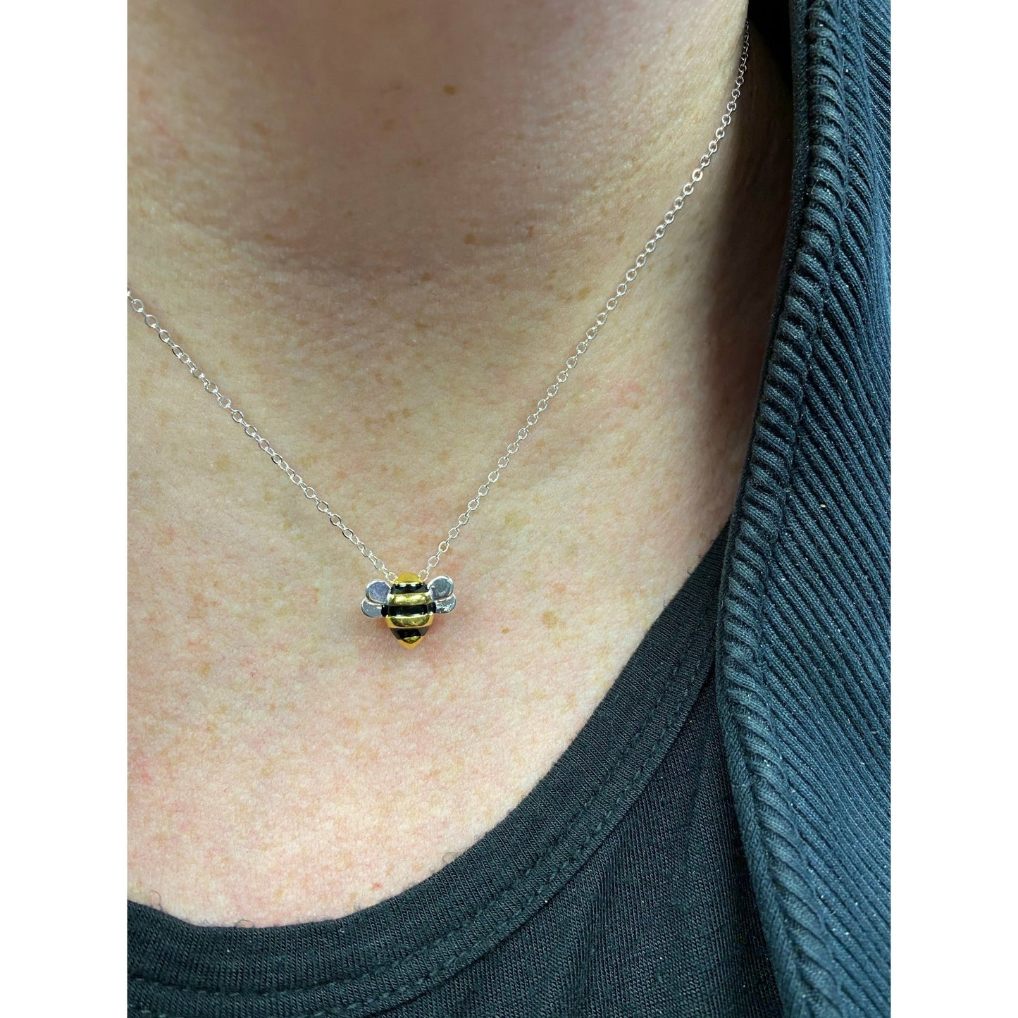 Collier abeille en argent 925