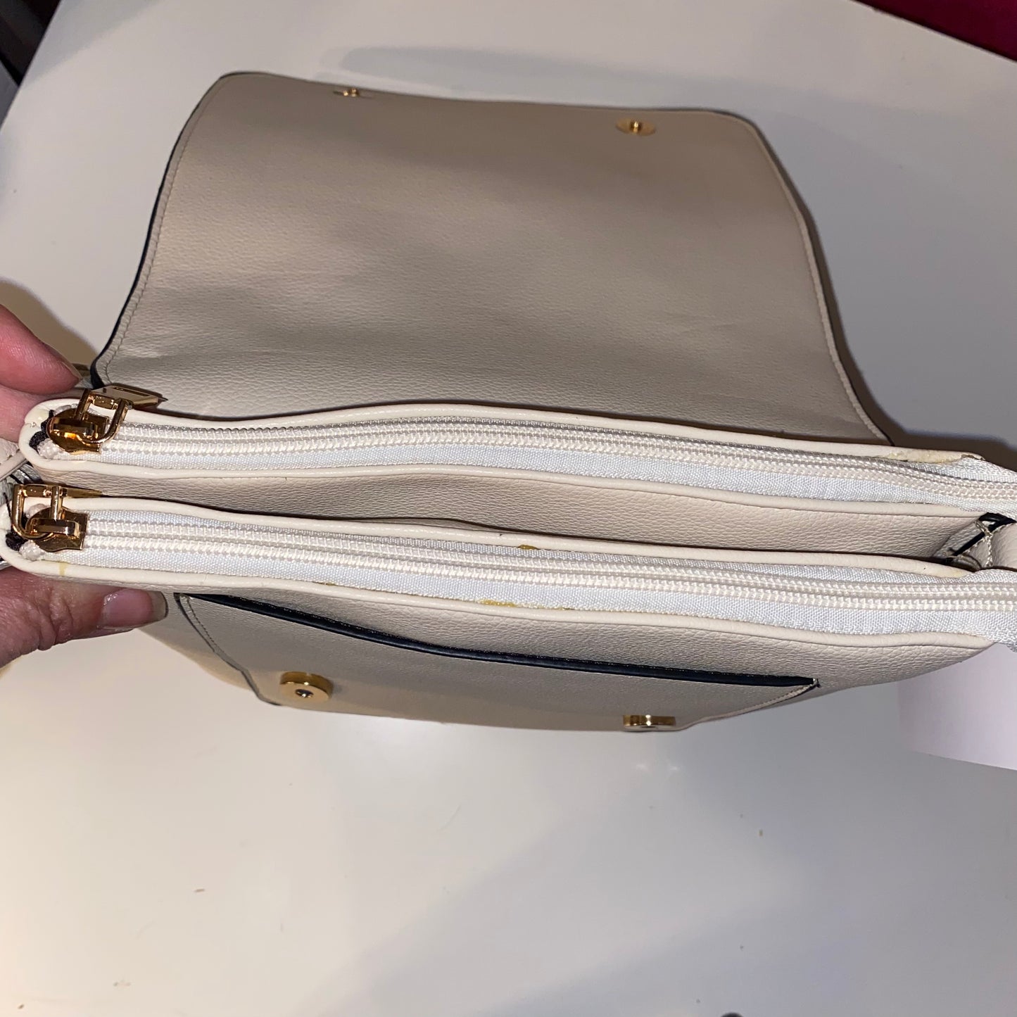 Bolso bandolera mediano con diamantes de imitación (2 colores)