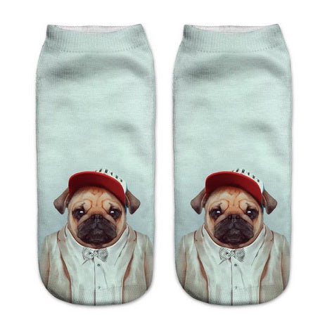 Calcetines Pug Rojo