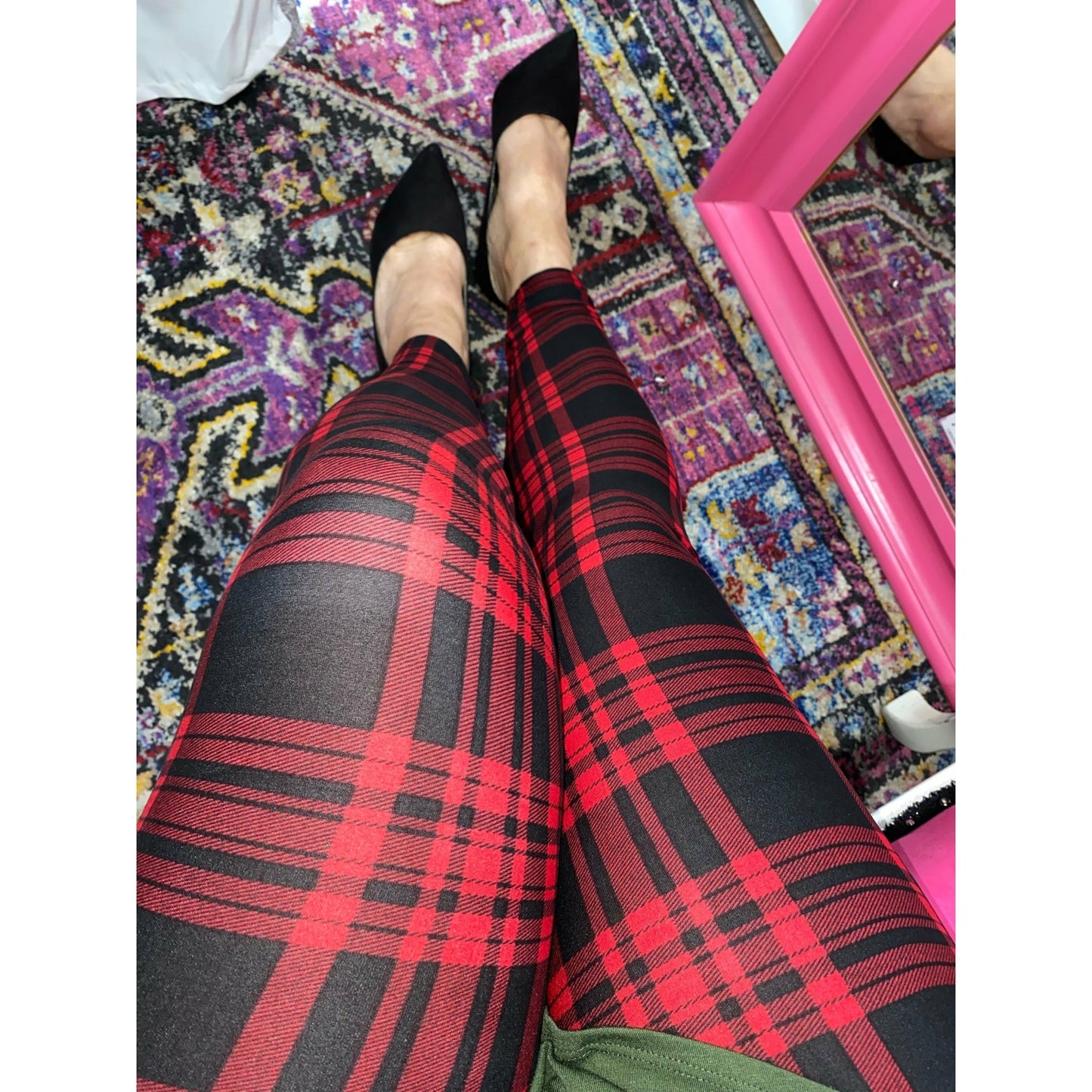 Leggings de tartán rojo Whistler