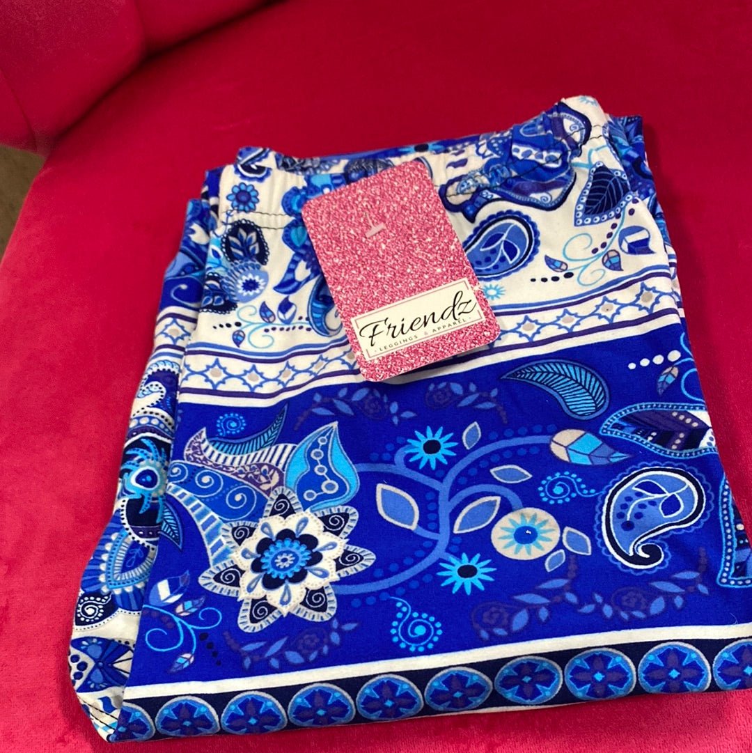 Leggings con temática de espiral azul