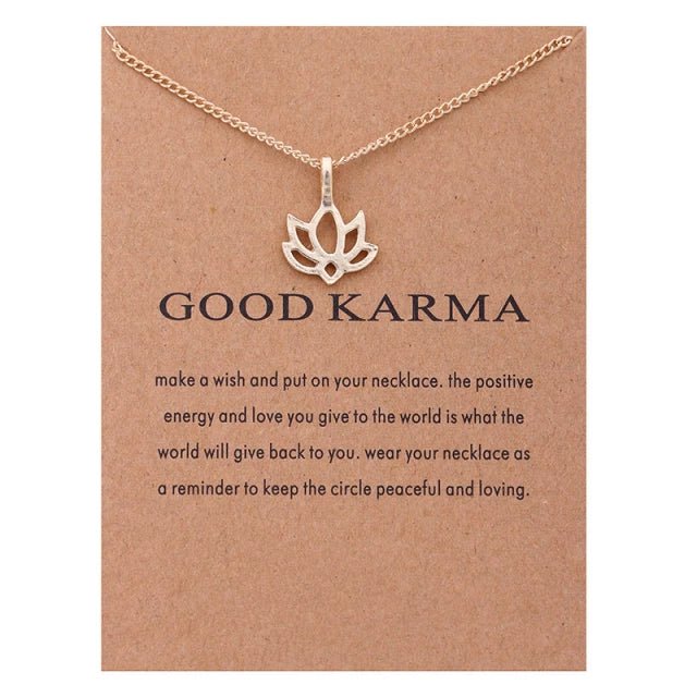 Collar Buen Karma Chapado En Oro