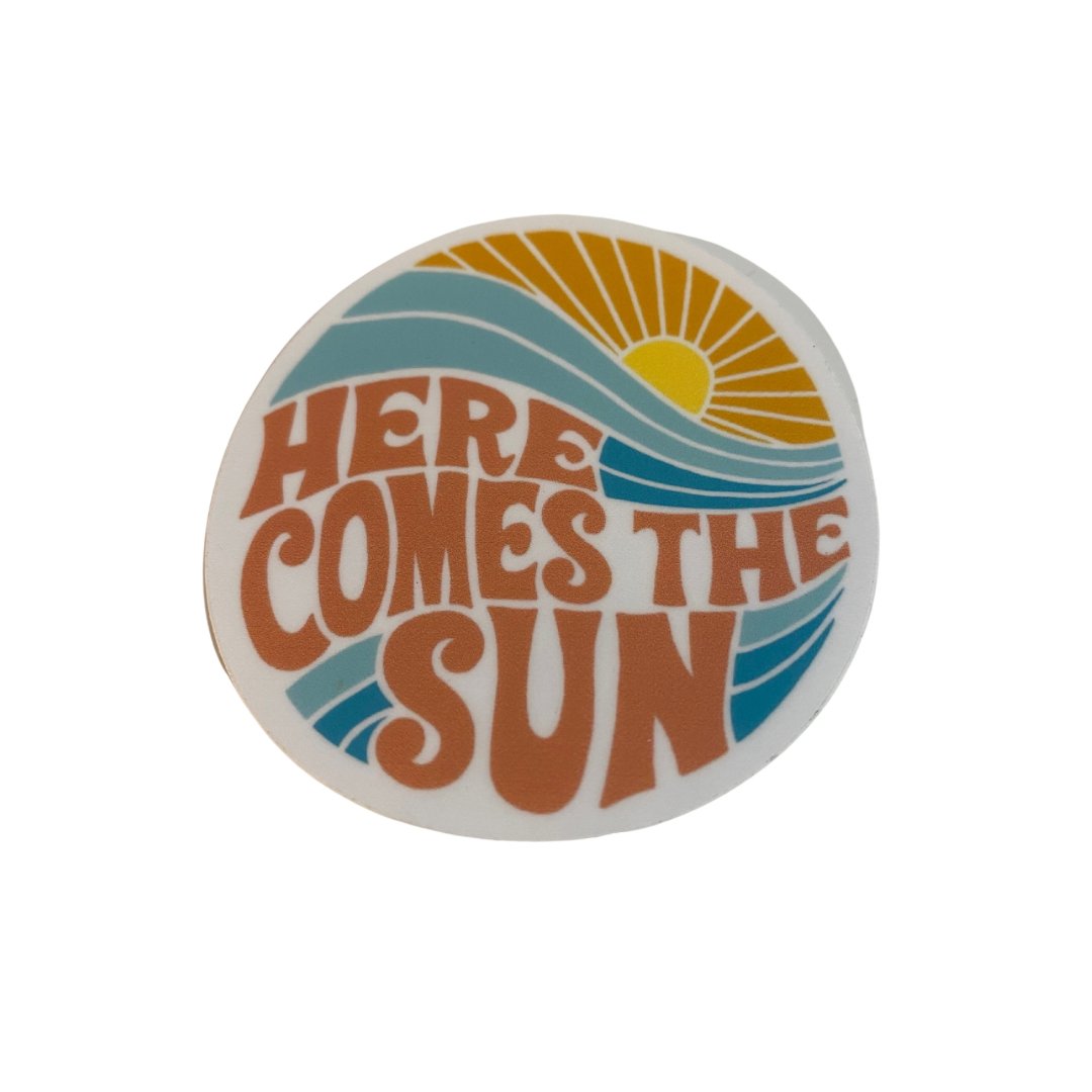 Aquí viene el sol Pegatina