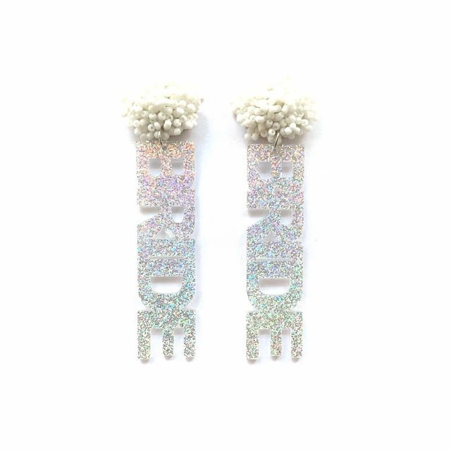 Pendientes con cuentas de novia