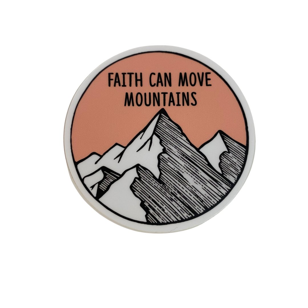 La fe puede mover montañas Pegatina