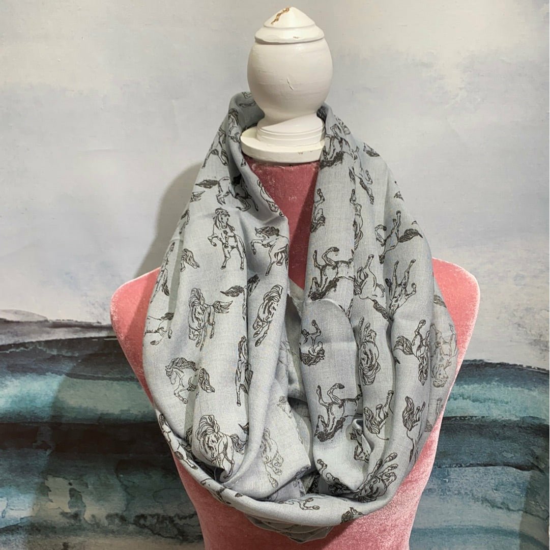 Bufanda Infinity Caballo Marfil o Gris