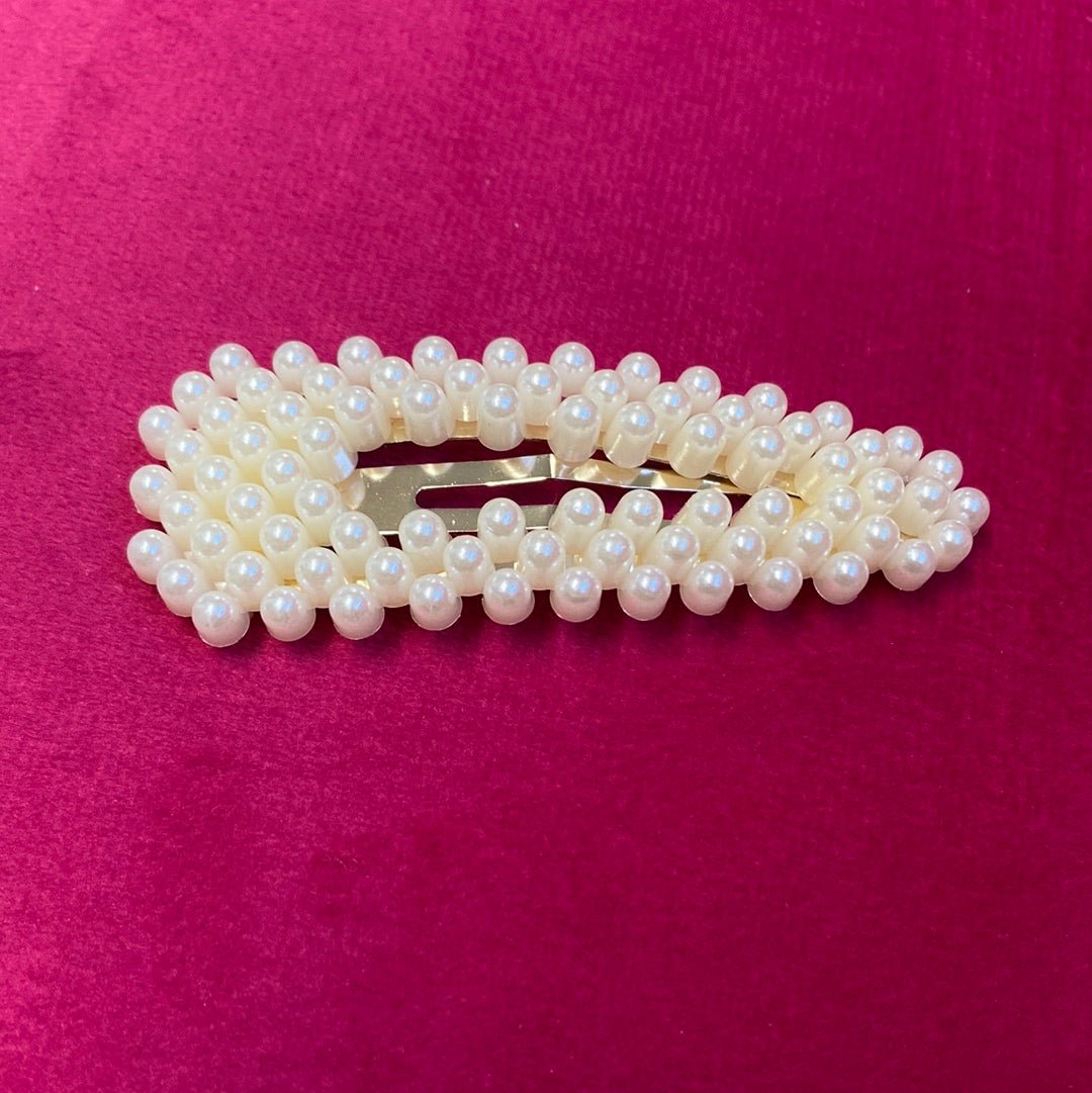 Pinza para el pelo con broche de perla