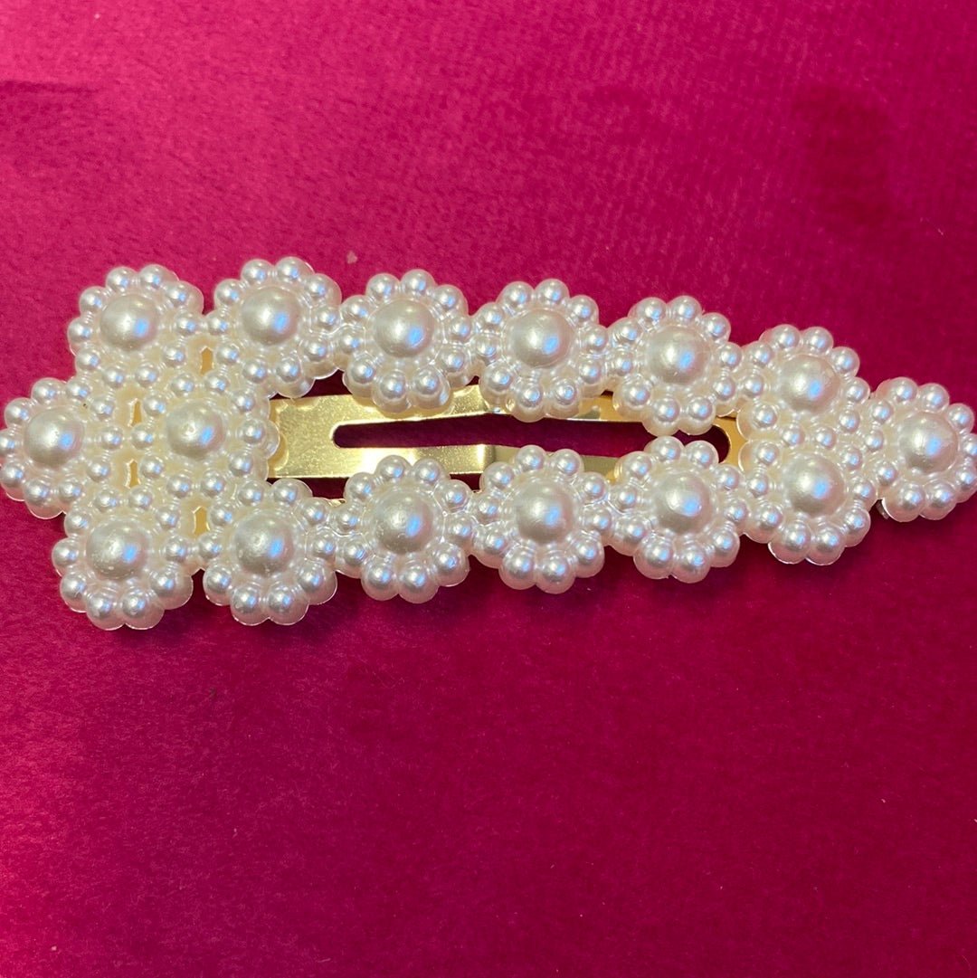 Pinza para el pelo con broche de perla