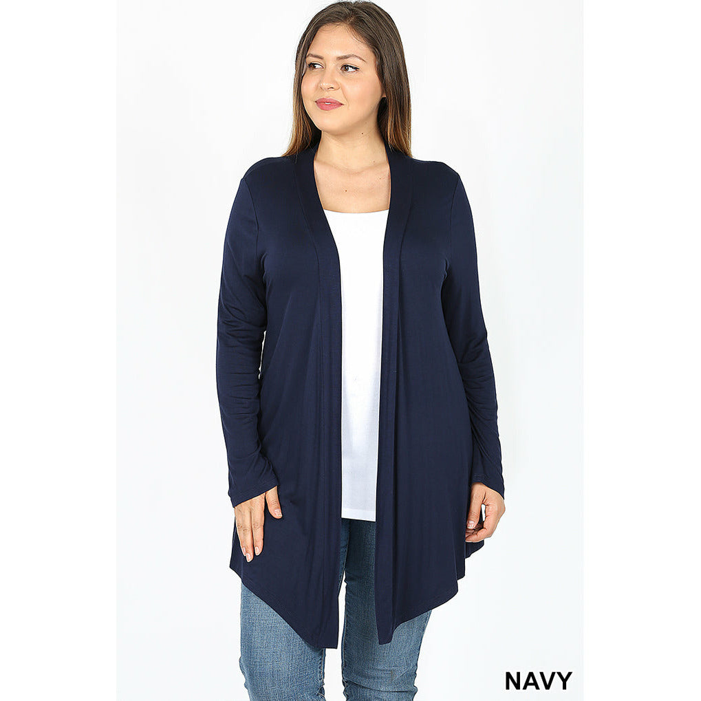 Navy Drapey Cardigan Top