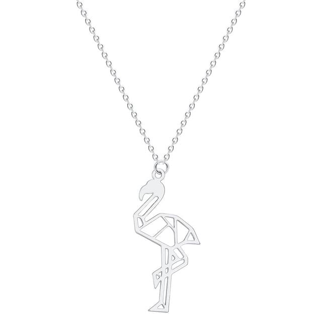 Silver/ Gold Plated Flamingo Necklace