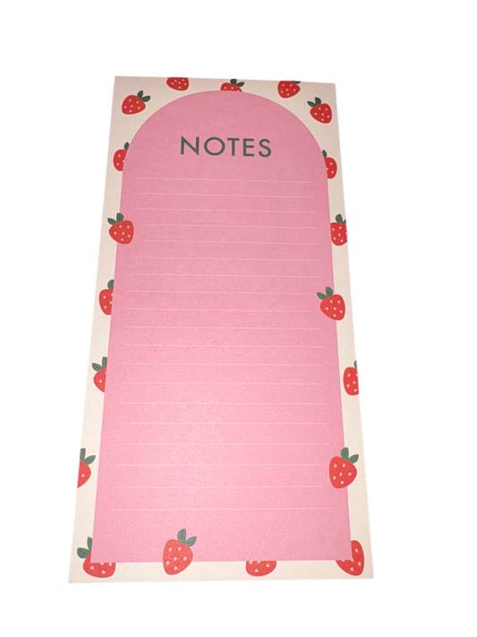 Magnetic List Note Pad Strawberries