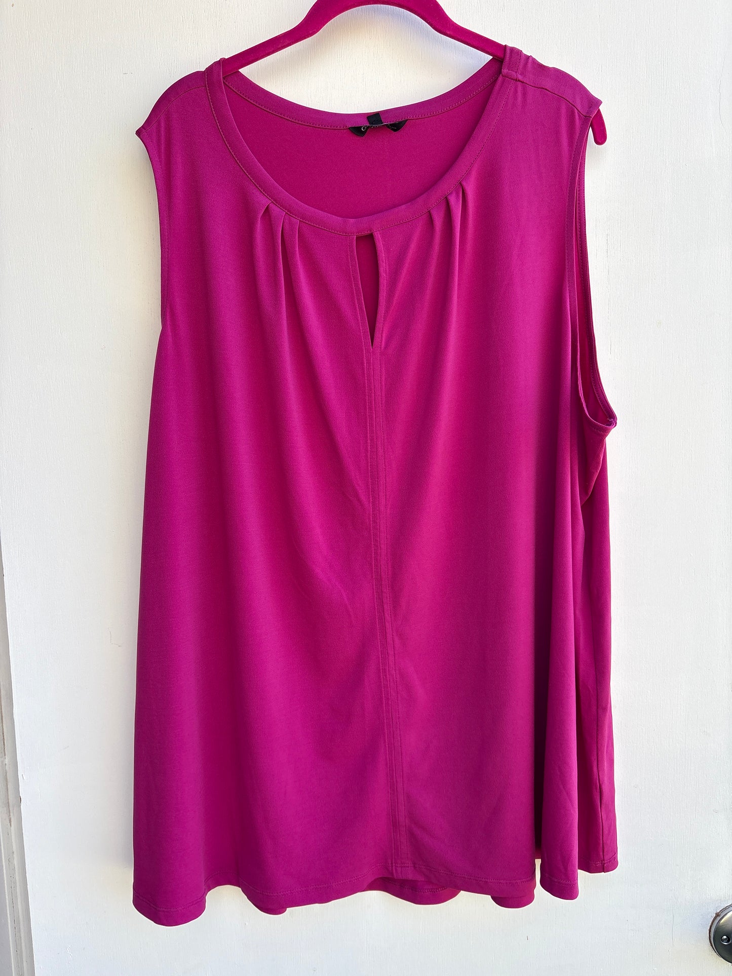 3X Fushia Pink Tank Eyelet Top
