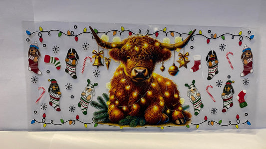 Christmas Cow CUP WRAP