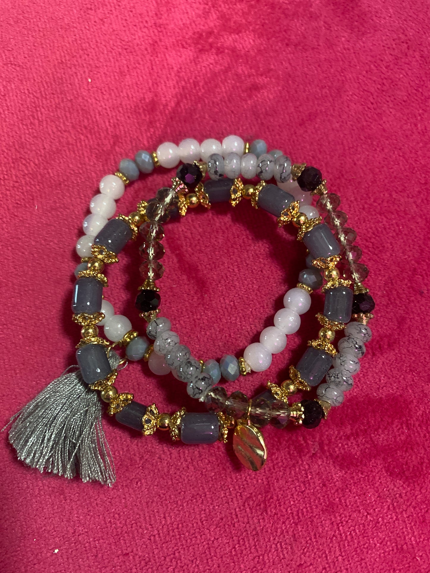 Gray Boho Bracelet Set