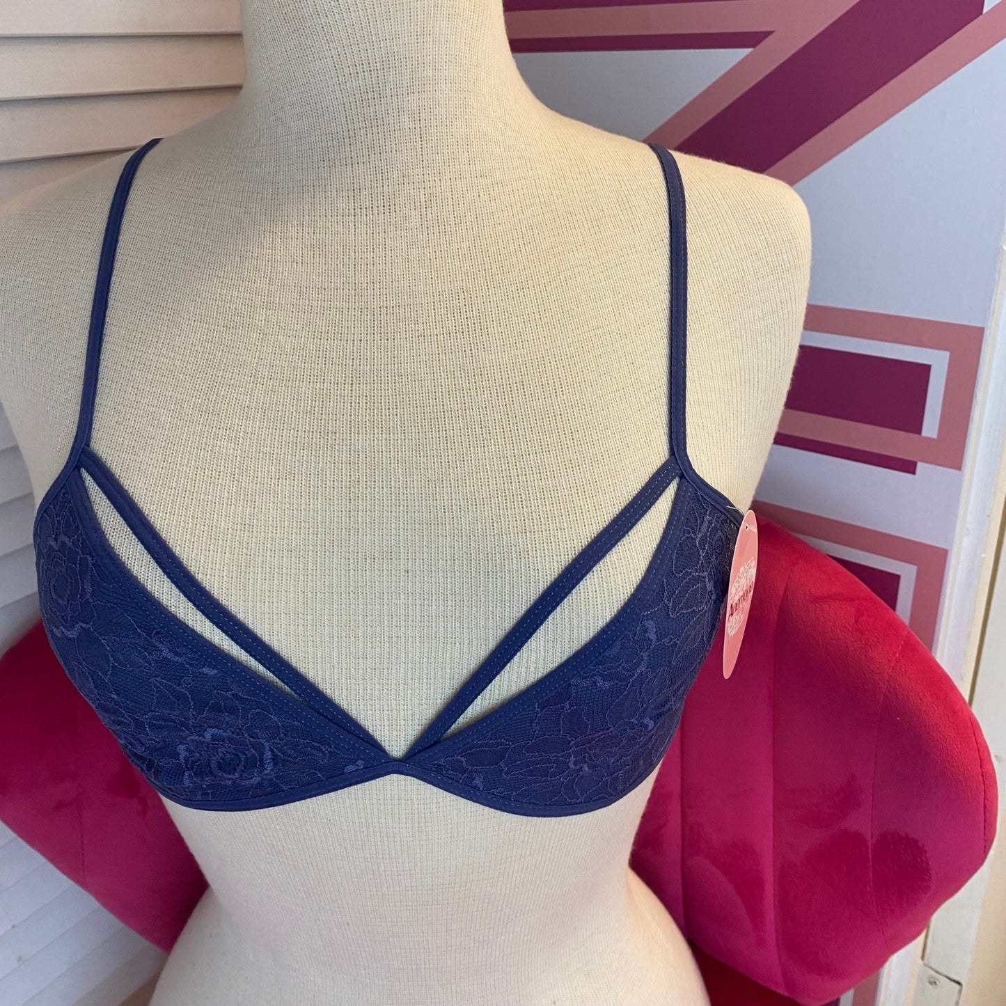 Bralette en dentelle bleue