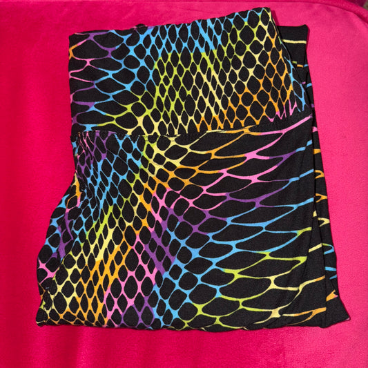 Rainbow Fishnet Adult Leggings